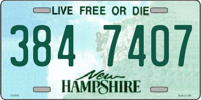 NH license plate 3847407