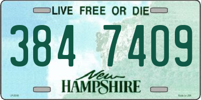 NH license plate 3847409