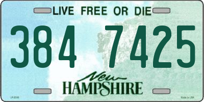 NH license plate 3847425