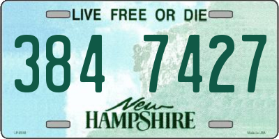 NH license plate 3847427