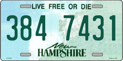 NH license plate 3847431