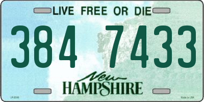 NH license plate 3847433