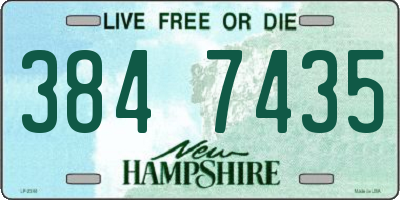 NH license plate 3847435