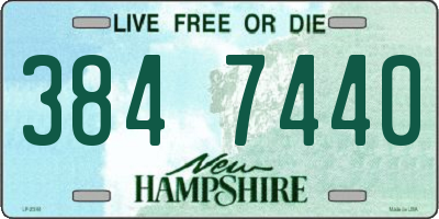 NH license plate 3847440