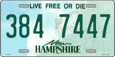 NH license plate 3847447