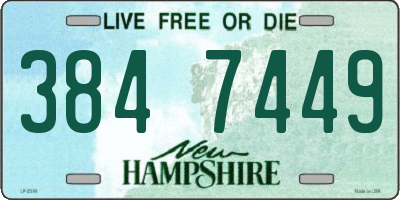 NH license plate 3847449