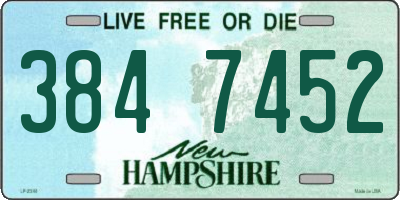 NH license plate 3847452