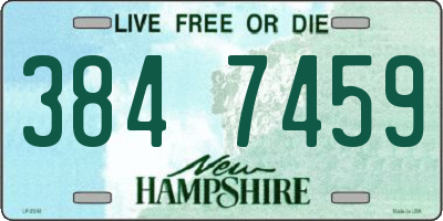 NH license plate 3847459