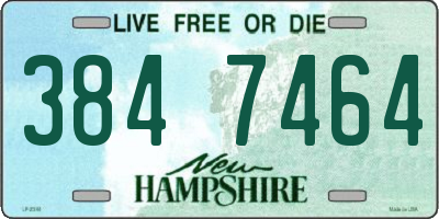 NH license plate 3847464