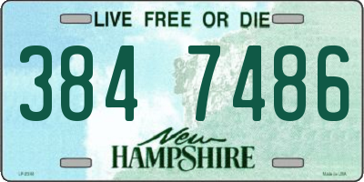 NH license plate 3847486