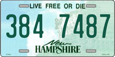 NH license plate 3847487