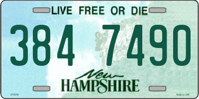 NH license plate 3847490
