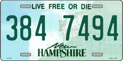NH license plate 3847494