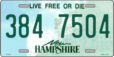 NH license plate 3847504