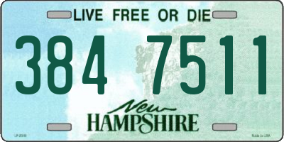 NH license plate 3847511