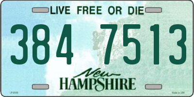 NH license plate 3847513