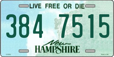 NH license plate 3847515