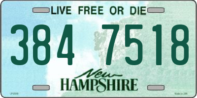 NH license plate 3847518