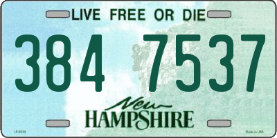 NH license plate 3847537