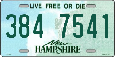 NH license plate 3847541