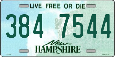 NH license plate 3847544