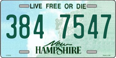 NH license plate 3847547