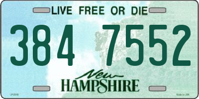 NH license plate 3847552
