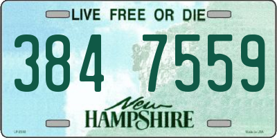 NH license plate 3847559