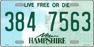 NH license plate 3847563