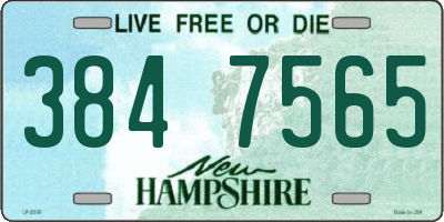 NH license plate 3847565