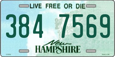 NH license plate 3847569
