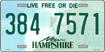 NH license plate 3847571