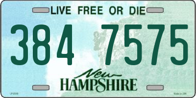 NH license plate 3847575