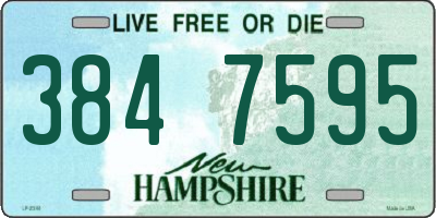 NH license plate 3847595