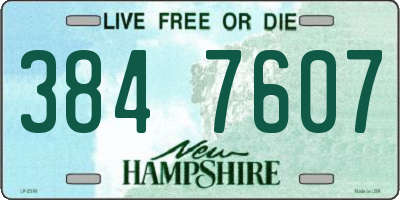 NH license plate 3847607