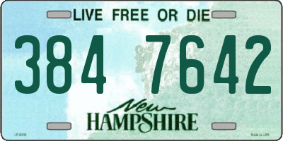 NH license plate 3847642