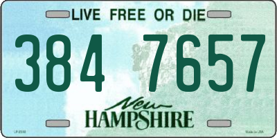 NH license plate 3847657