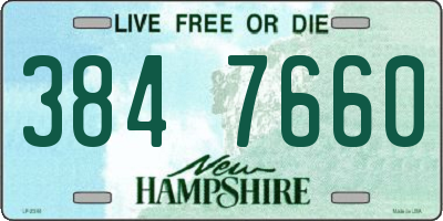 NH license plate 3847660