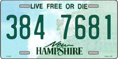 NH license plate 3847681