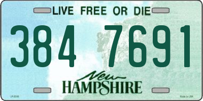 NH license plate 3847691