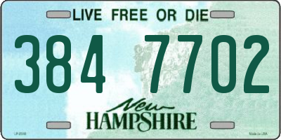 NH license plate 3847702