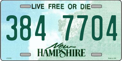 NH license plate 3847704