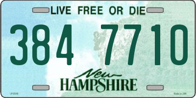 NH license plate 3847710