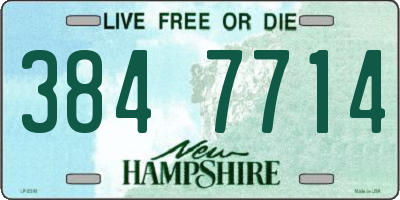 NH license plate 3847714