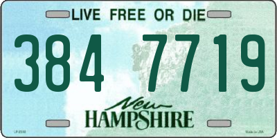 NH license plate 3847719