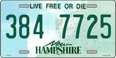 NH license plate 3847725