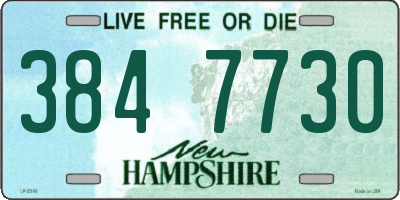 NH license plate 3847730