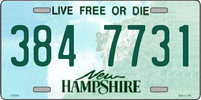 NH license plate 3847731