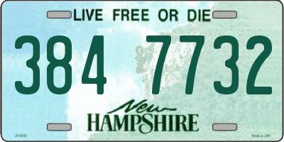 NH license plate 3847732
