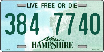 NH license plate 3847740